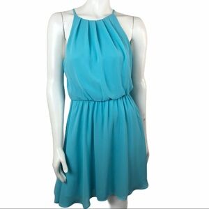 Francescas Aina Be Womens Blue Halter Dress Size M